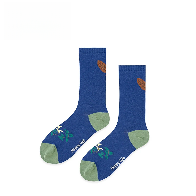 Women’s Painted Pet Portrait Crew Socks – Refined Japanese-Style Fashion Socks