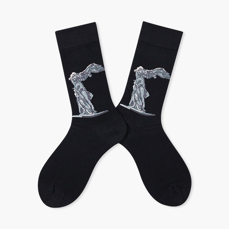 Men’s Moisture-Absorbing Mid-Calf Socks – Soft Flat-Seam Casual Socks
