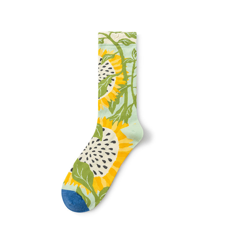 Gallery Edit Art-Inspired Combed Cotton Crew Socks
