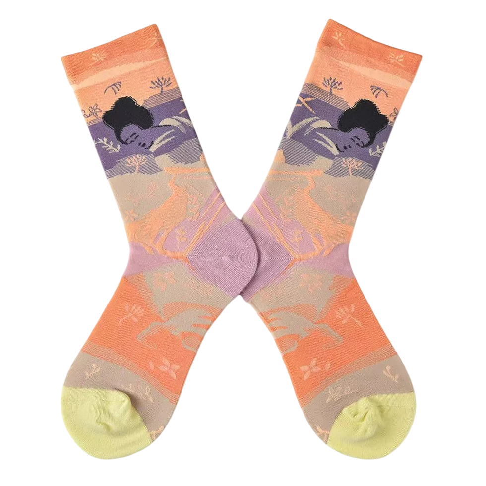 Women’s Dopamine Bunny Crew Socks – Colorful Moisture-Absorbing Winter Socks