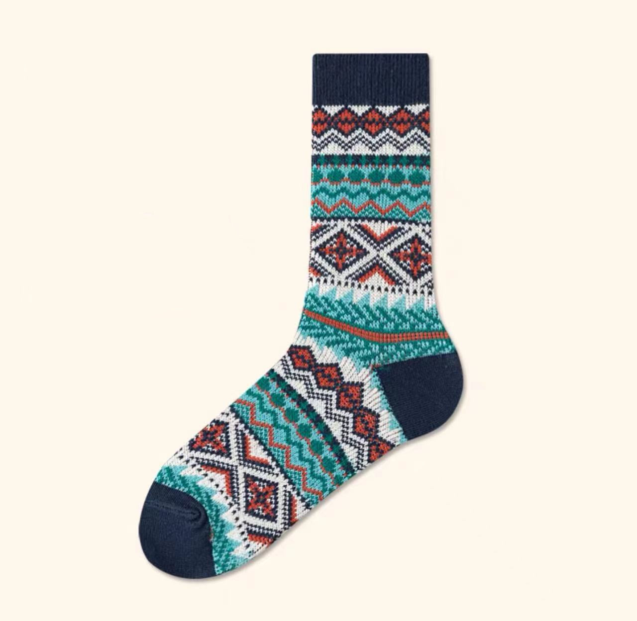 Vintage Check Slouch Crew Socks