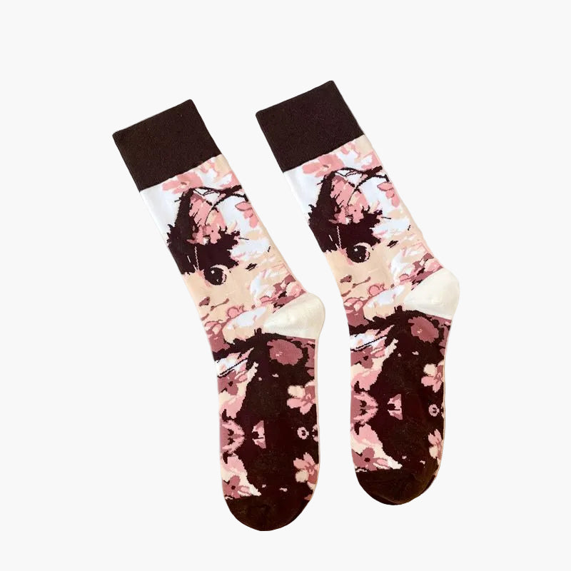 Women’s Eclectic Autumn Crew Socks – Cute Boutique-Inspired Casual Socks