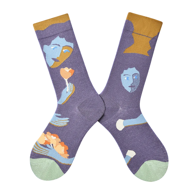 Women’s Minimal European Crew Socks – Versatile Cool-Season Fashion Socks
