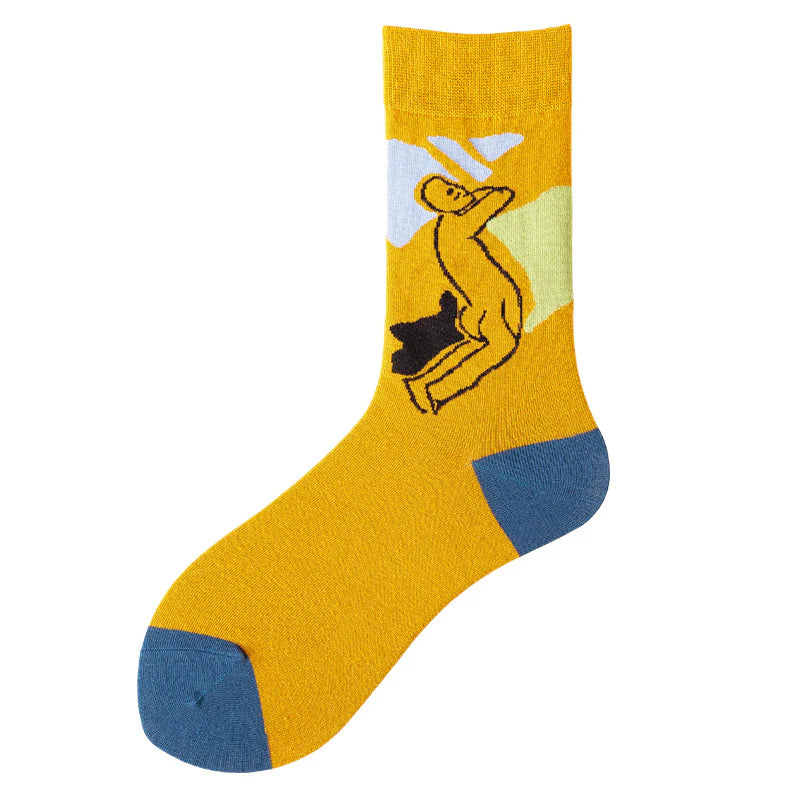 Unisex Playful Pattern Long Socks – Fashion Cotton Everyday Crew Socks