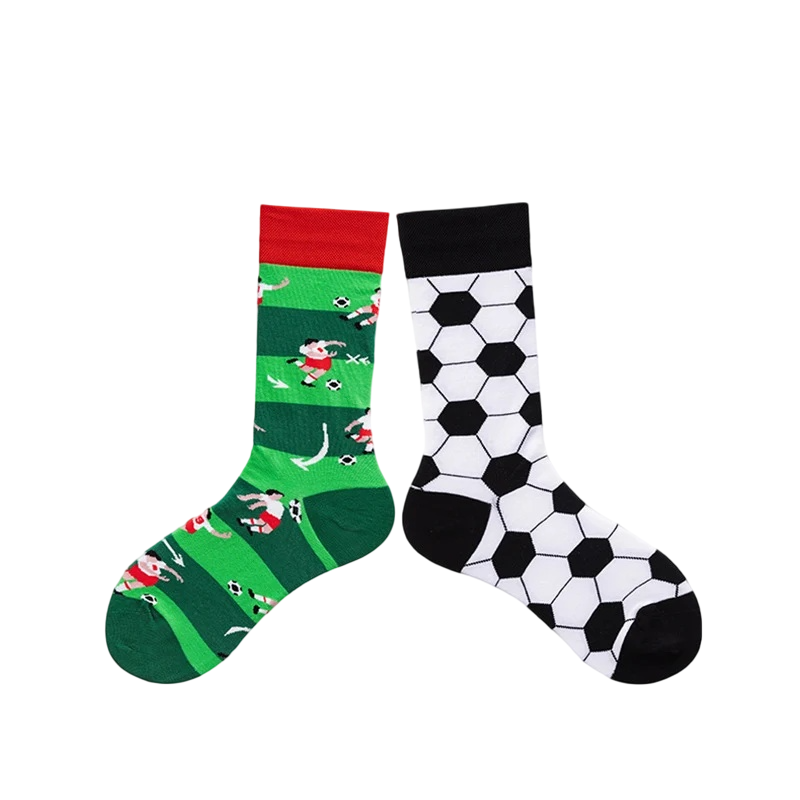 Unisex Mix-and-Match Character Mid-Calf Socks – Playful Casual Couple Socks