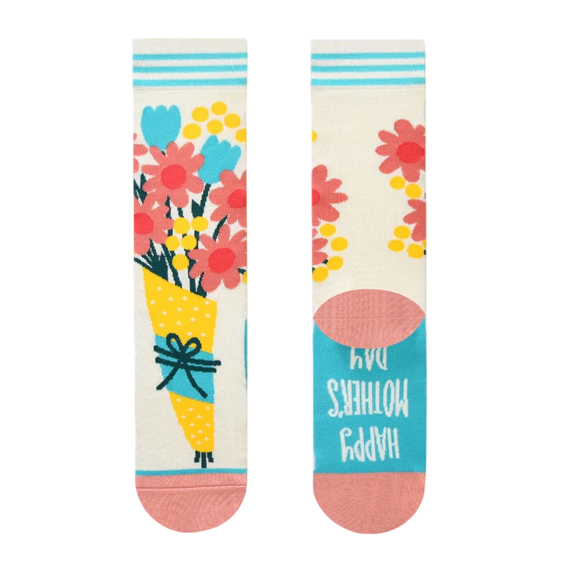 Women’s Whimsical Art Straight-Cuff Socks – Casual Long Socks for Cool Weather