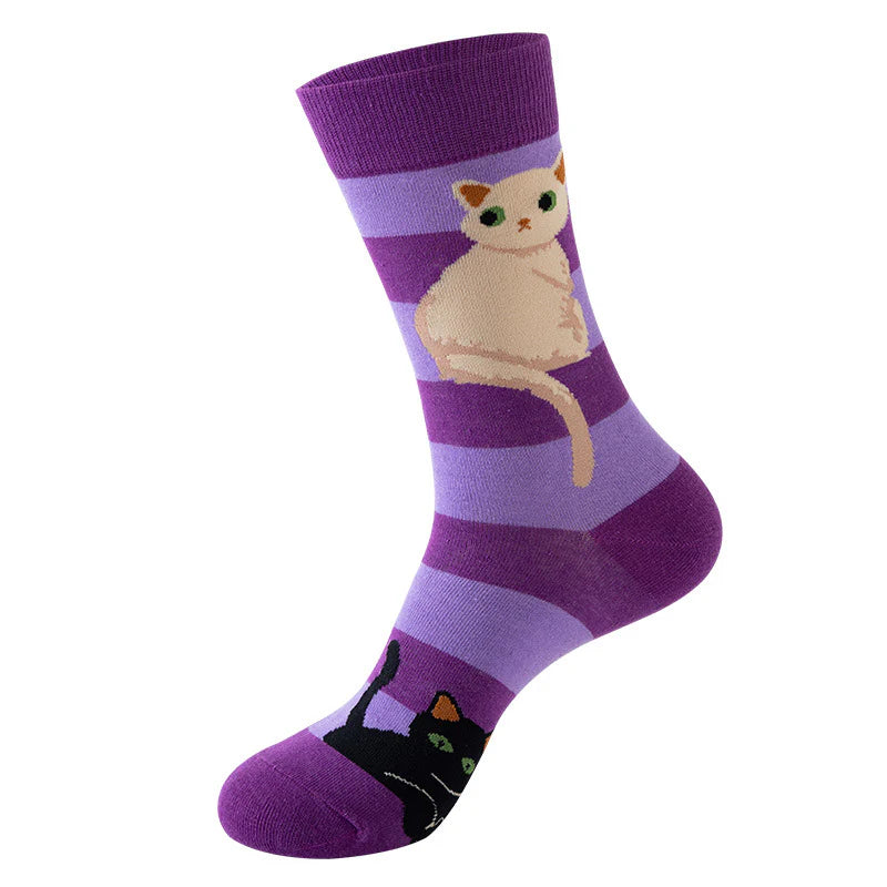 Unisex Quirky Animal Crew Socks – Trendy Cotton Long Socks for Fall Winter