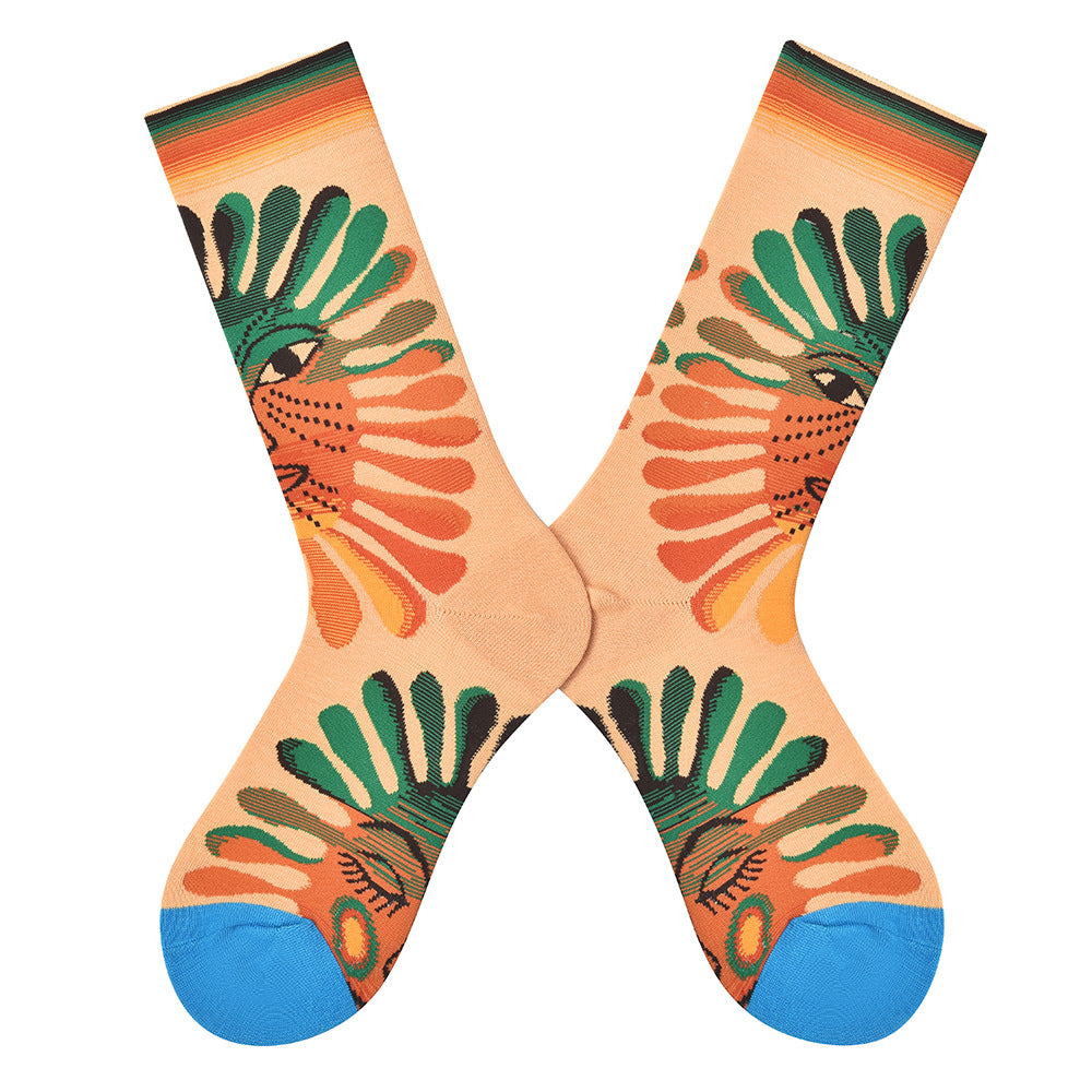 Women’s French-Inspired Colorblock Tube Socks – Modern Casual Fashion Socks