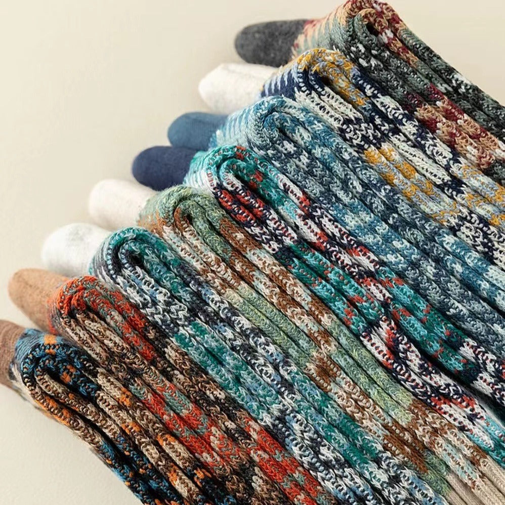 Vintage Check Slouch Crew Socks