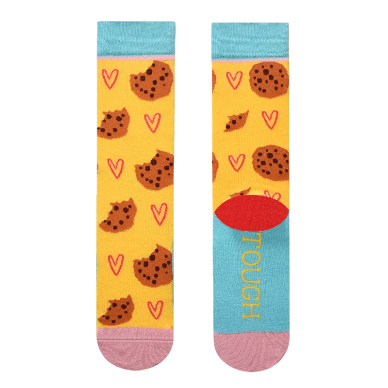 Women’s Eclectic Graphic Crew Socks – Fun Cotton-Blend Socks for Spring Autumn