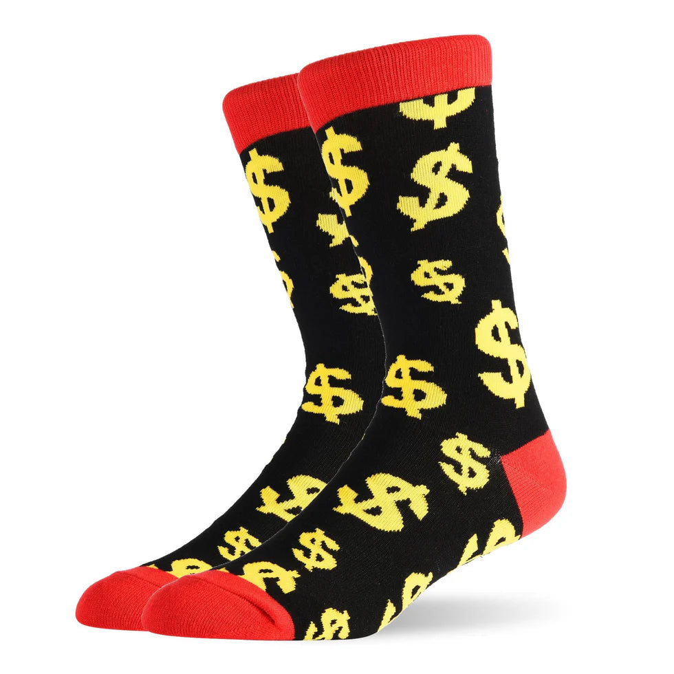 Men’s Whiskered Shark Mid-Calf Socks – Playful Novelty Everyday Socks