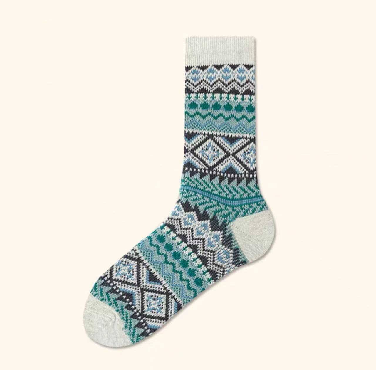 Vintage Check Slouch Crew Socks