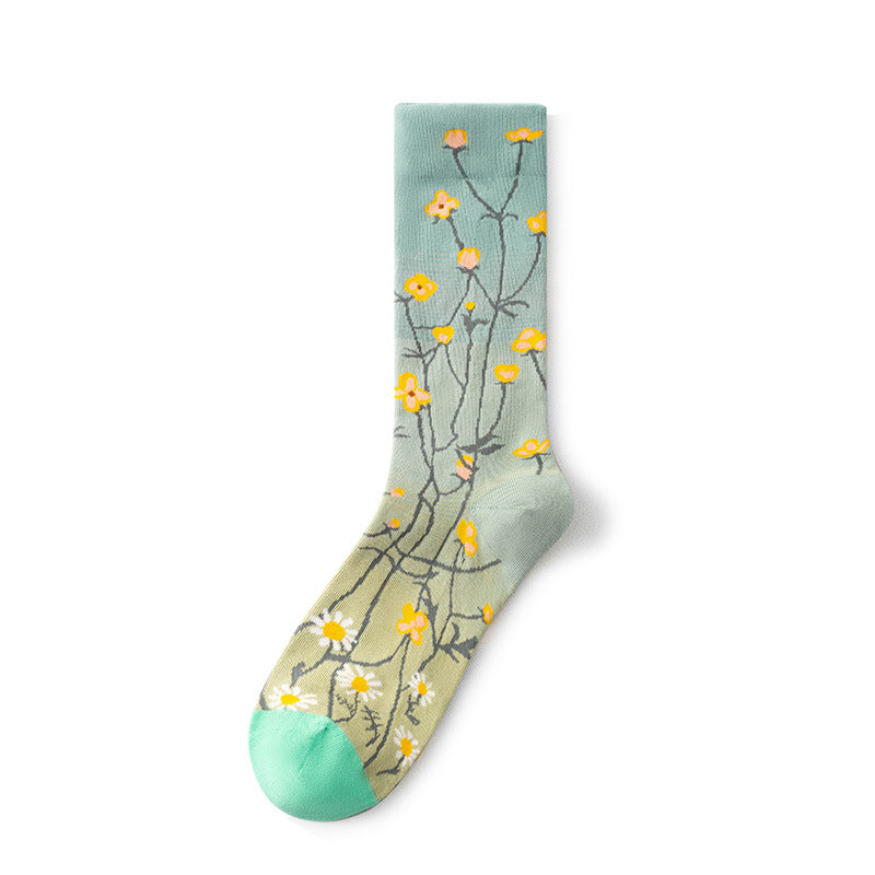 Gallery Edit Art-Inspired Combed Cotton Crew Socks