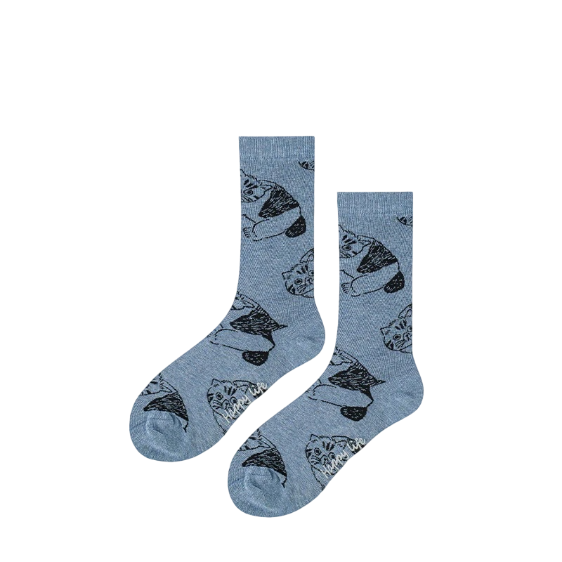 Women’s Gallery Animal Mid-Calf Socks – Elegant Moisture-Absorbing Casual Socks