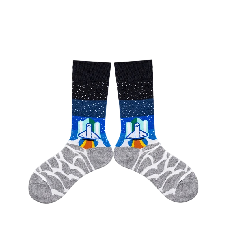 Unisex Comic Motif High-Crew Socks – Fun Everyday Couple Fashion Socks