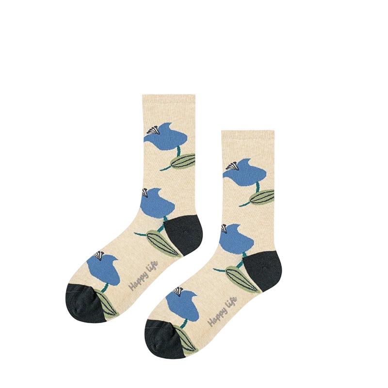 Women’s Impressionist Critter Long Socks – Soft Art-Inspired Everyday Socks