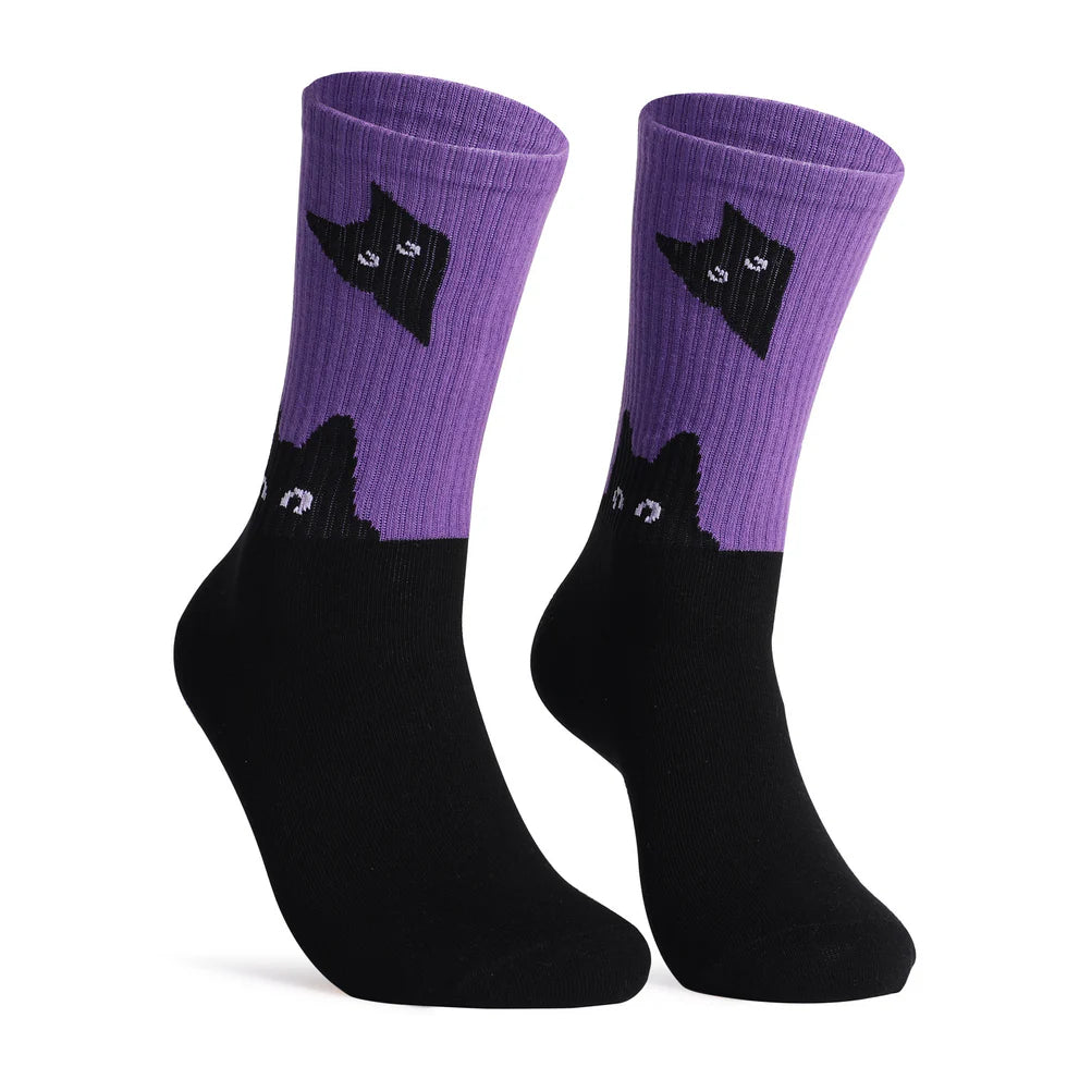 Unisex Funny Cat Dog Crew Socks – Novelty Cotton Pet Lover Socks