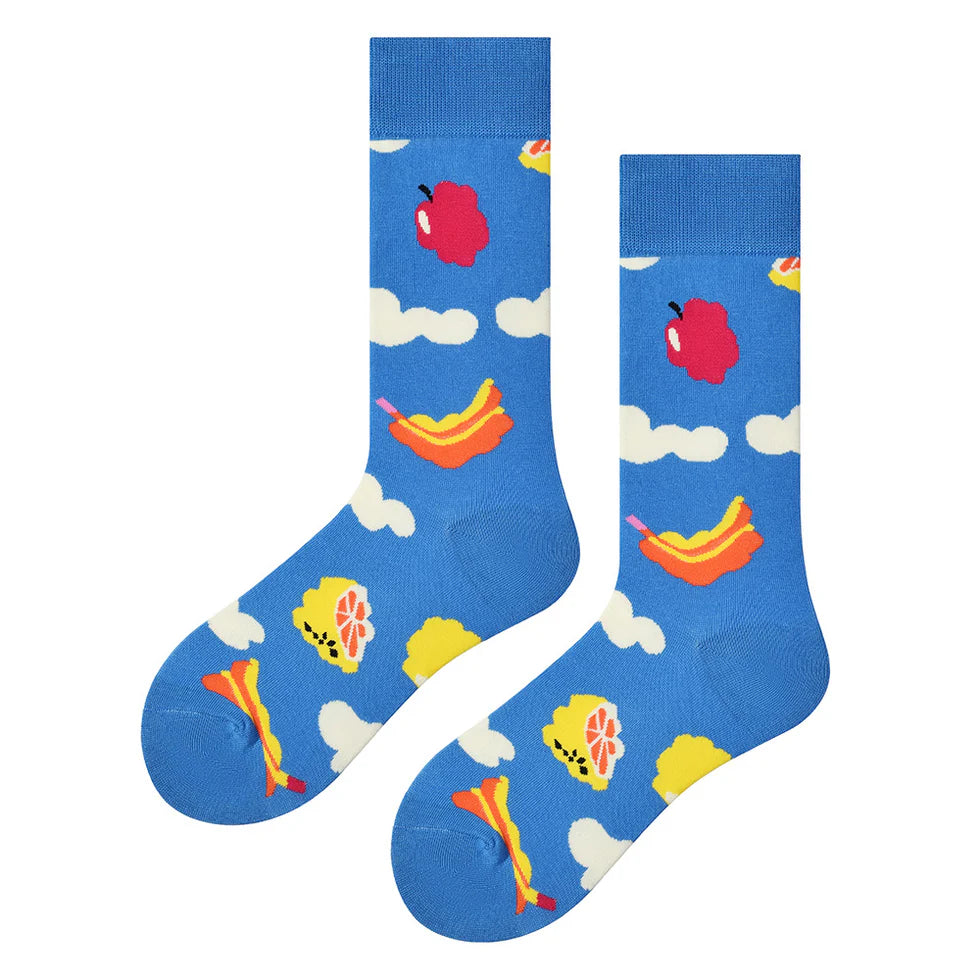 Unisex Cozy Color-Pop Mid-Calf Socks – Relaxed Matching Socks for Cool Seasons