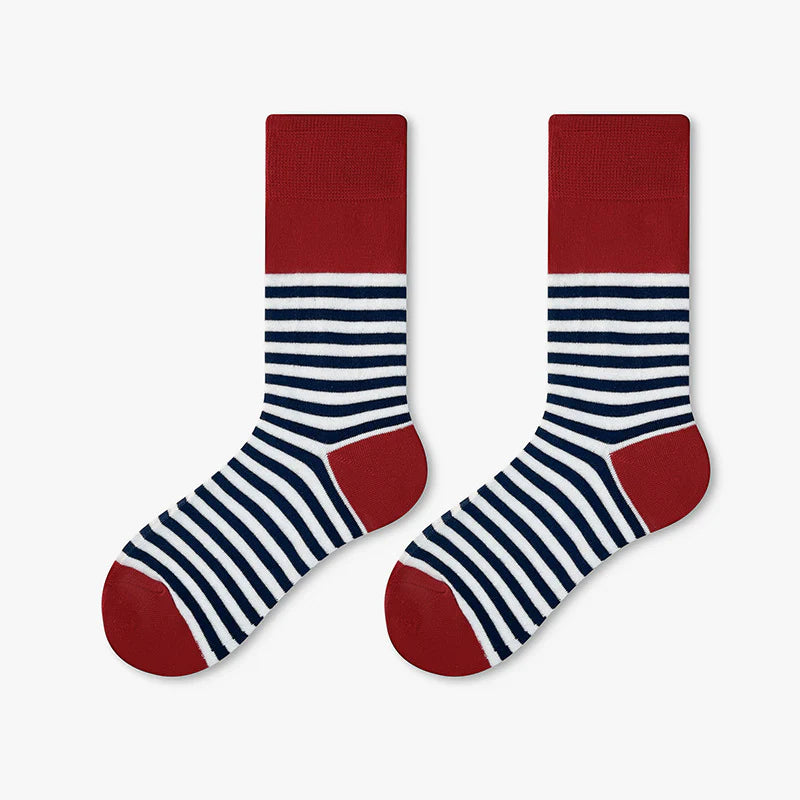 Unisex Cartoon Shark Athletic Socks – Collegiate Cotton Mid-Calf Socks