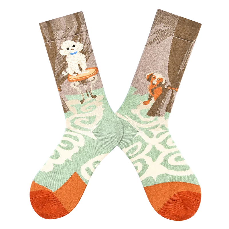 Women’s Minimal European Crew Socks – Versatile Cool-Season Fashion Socks
