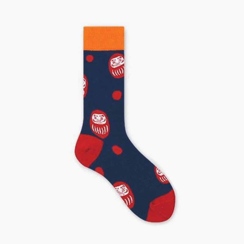 Unisex Lucky Red Cartoon Crew Socks – Lunar New Year Matching Couple Socks