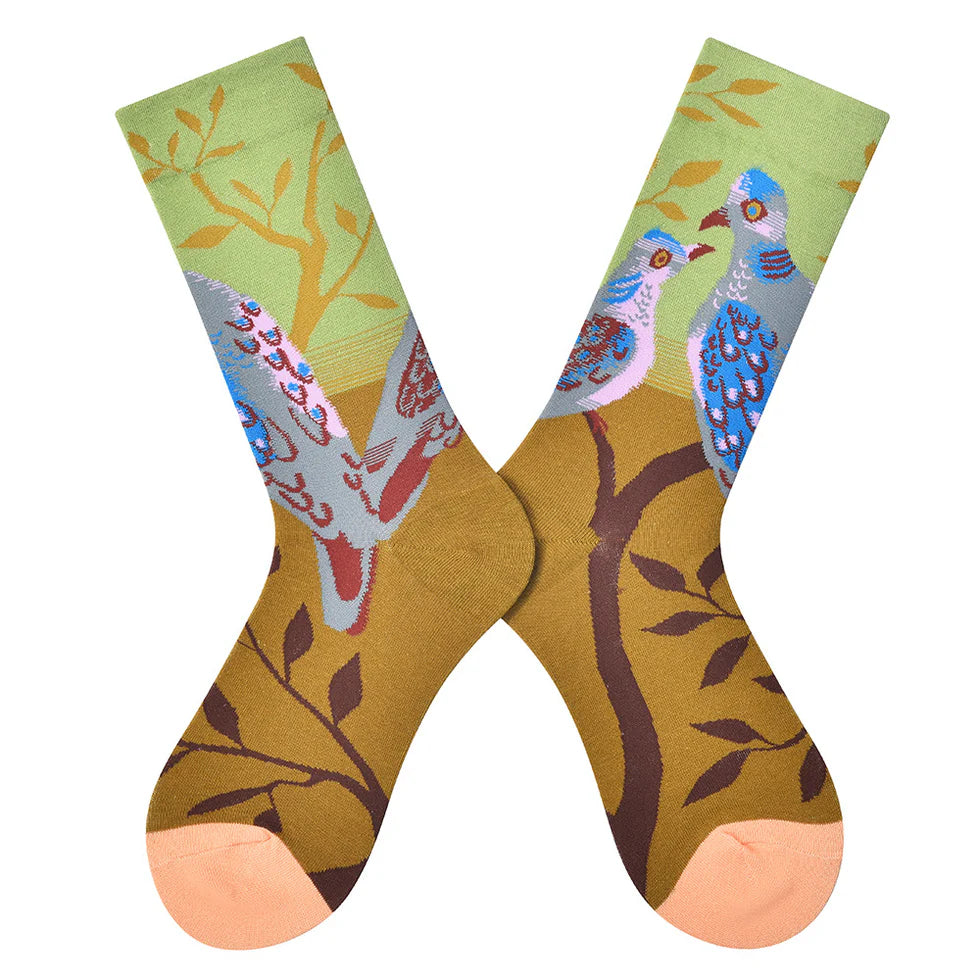 Women’s Vibrant Plain Long Socks – European-Inspired Urban Style Socks