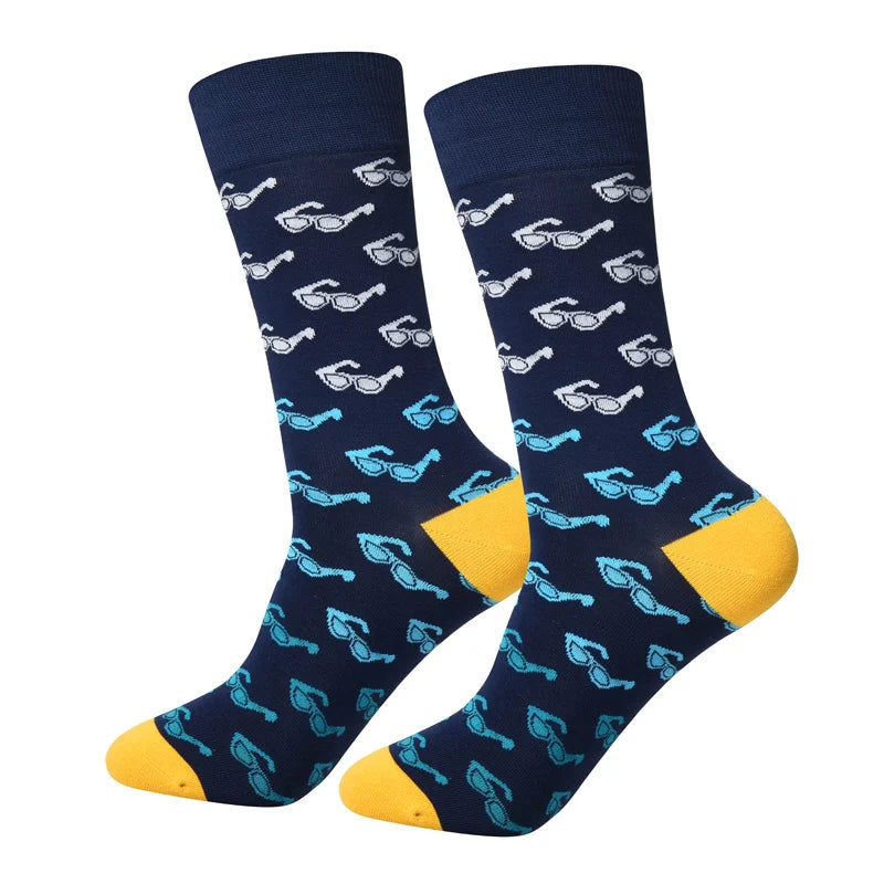 Men’s Essential Smooth-Toe Crew Socks – Combed Cotton-Blend Everyday Socks