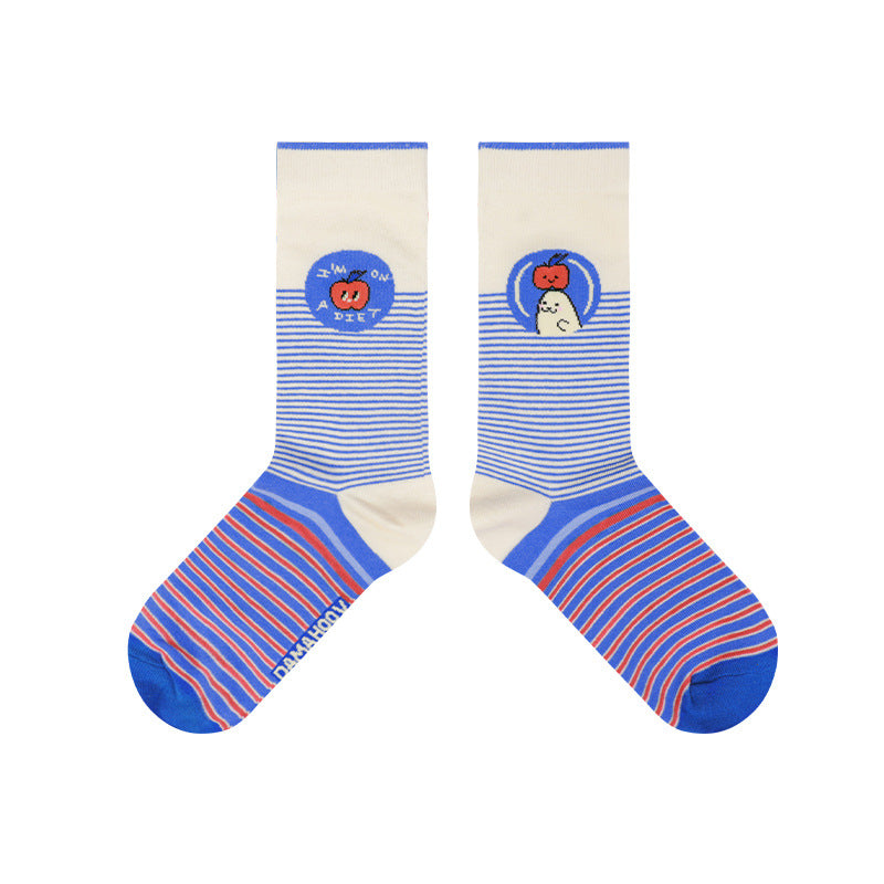 Women’s Cute Lounge Crew Socks – Lightweight Moisture-Absorbing Home Socks
