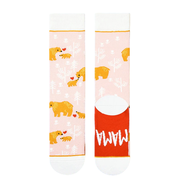Women’s Novelty Animal Art Tube Socks – Relaxed Cotton-Blend Autumn Socks