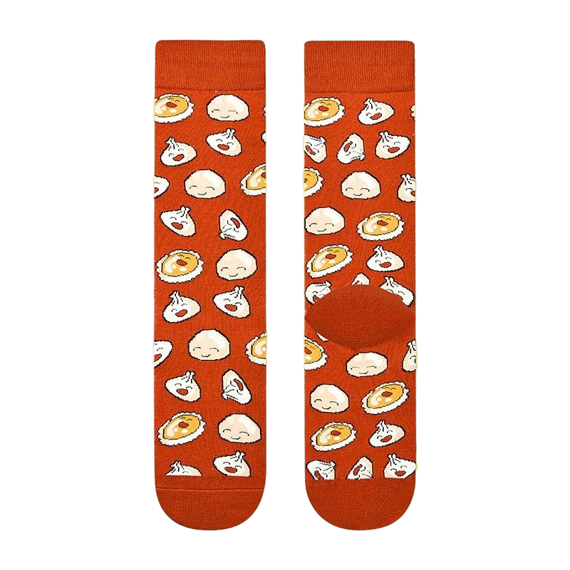 Women’s Charming Character Crew Socks – Playful Fall Winter Cotton-Blend Socks