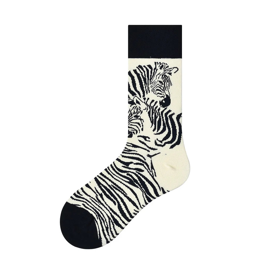 Unisex Scandinavian-Inspired Couple Crew Socks – Casual Fall Winter Everyday Socks