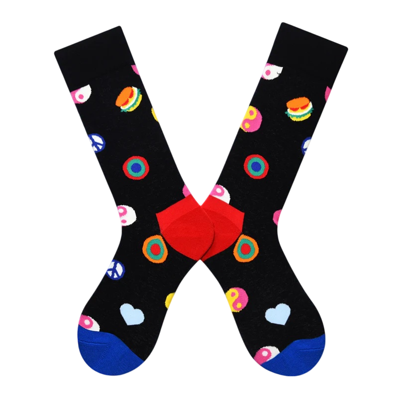 Women’s Mosaic Animal High Socks – Colorful Nordic-Inspired Geometric Fashion Socks