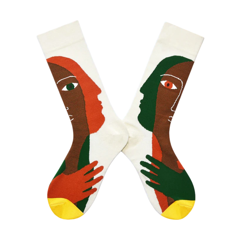 Women’s Meadow Leaf Long Socks – French Country Style Cool-Season Socks