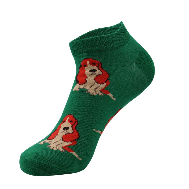 Unisex Abstract Geometric No-Show Socks – Lightweight Summer Casual Boat Socks