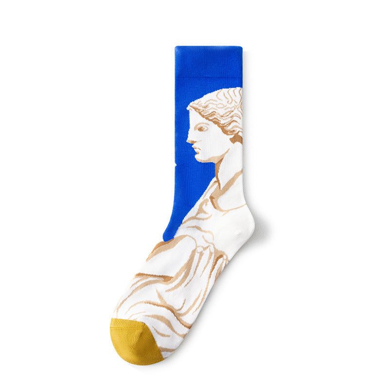 Gallery Edit Art-Inspired Combed Cotton Crew Socks