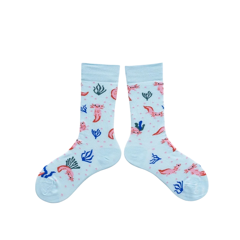 Unisex Cartoon Patchwork Crew Socks – Creative Fall Winter Matching Socks