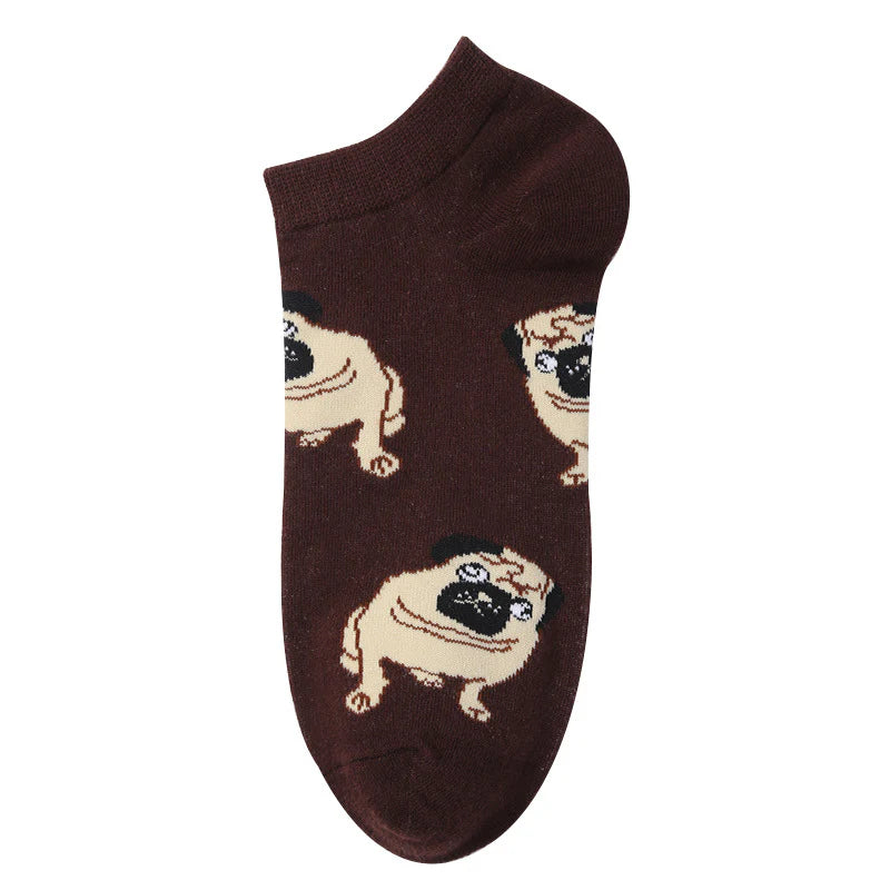 Unisex Summer Fruit Pattern Boat Socks – Thin Low Cut Cotton Socks