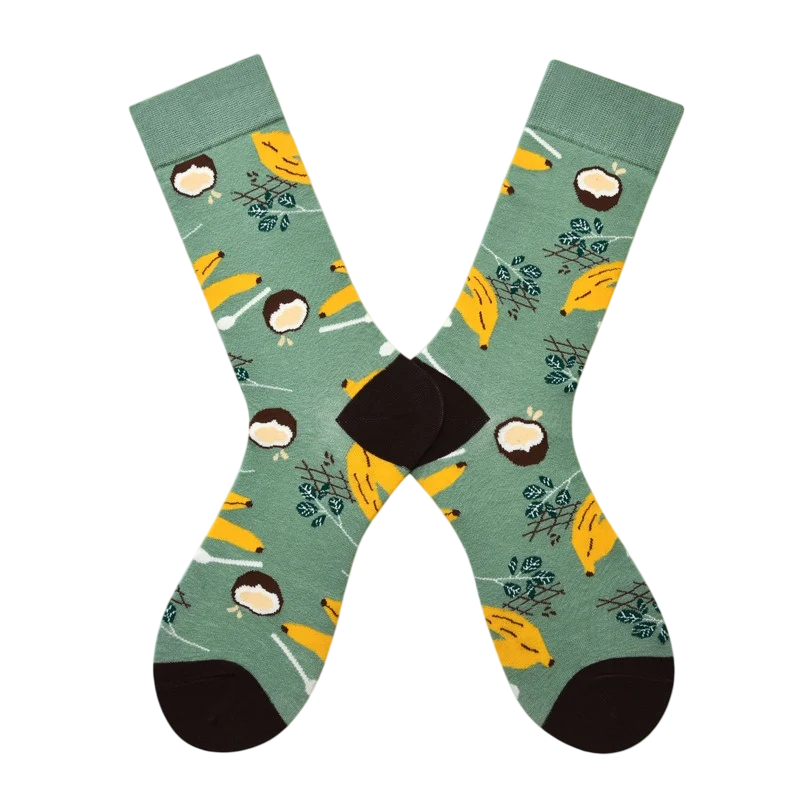 Women’s Pop-Art Produce Tall Socks – Colorful Everyday Cotton-Blend Socks