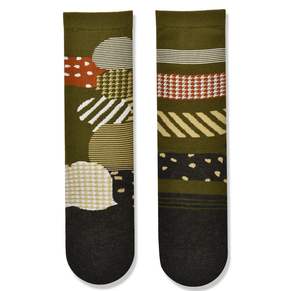 Women’s Cartoon Jacquard AB Long Socks – Playful Cotton-Blend All-Season Socks