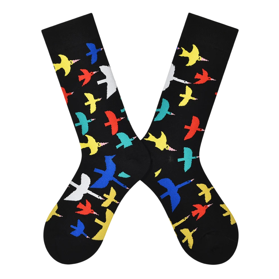 Women’s Joyful Animal Crew Socks – Colorful Cotton-Blend All-Season Socks