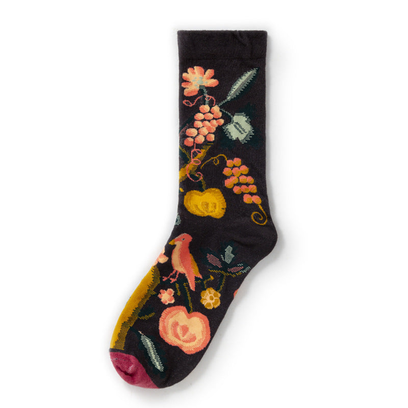 Gallery Edit Art-Inspired Combed Cotton Crew Socks