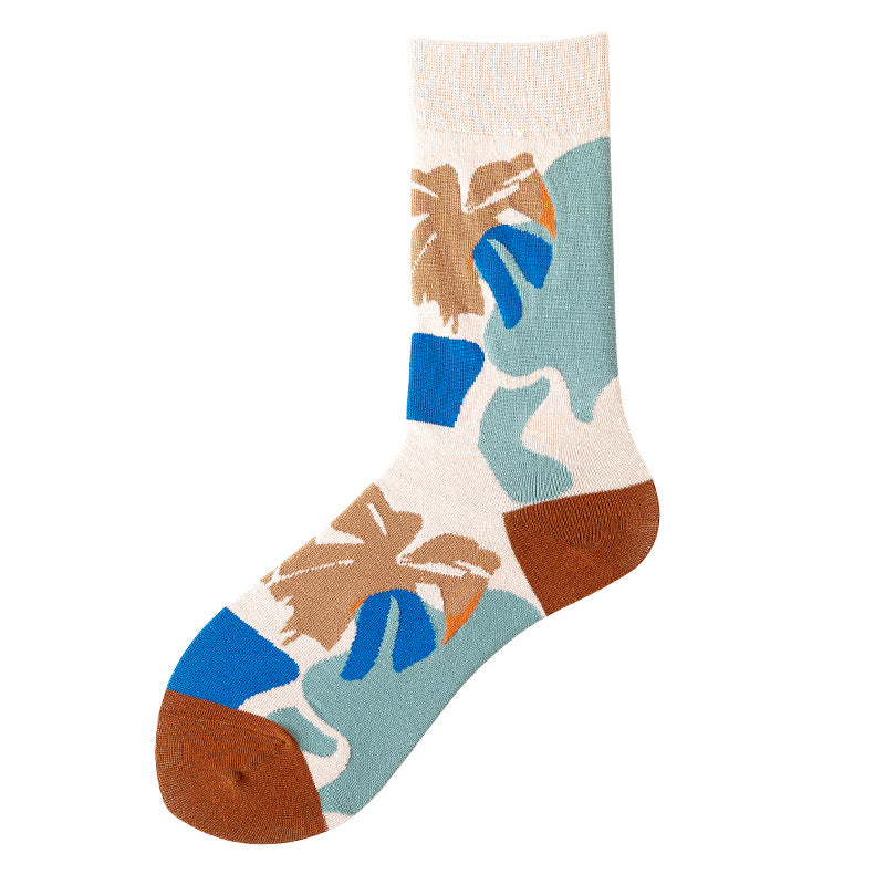 Unisex Cartoon Crew Socks – Trendy Cotton Couple Socks for Spring Summer