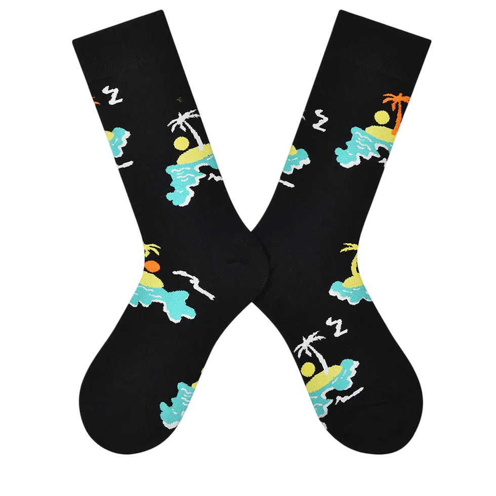 Women’s Color-Pop Hare Long Socks – Playful Nordic-Inspired Fall Winter Socks