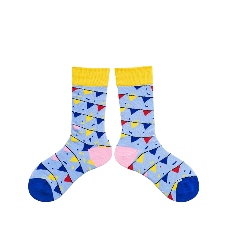 Unisex Comic Motif High-Crew Socks – Fun Everyday Couple Fashion Socks