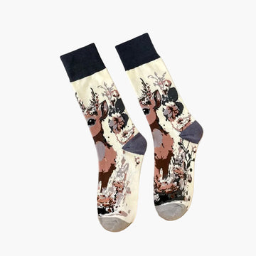 Women’s Eclectic Autumn Crew Socks – Cute Boutique-Inspired Casual Socks
