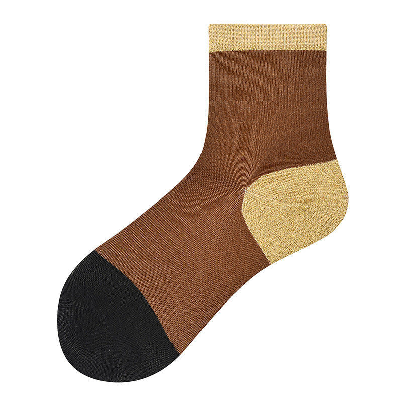 Women’s Neon Lurex Sheer Crew Socks – Lolita-Inspired Runway Summer Socks