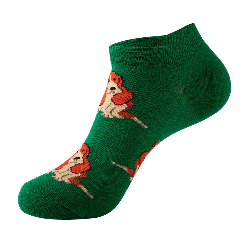 Unisex Cute Animal Low Cut Socks – Lightweight Cotton No-Show Boat Socks