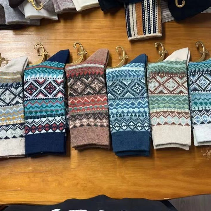 Vintage Check Slouch Crew Socks