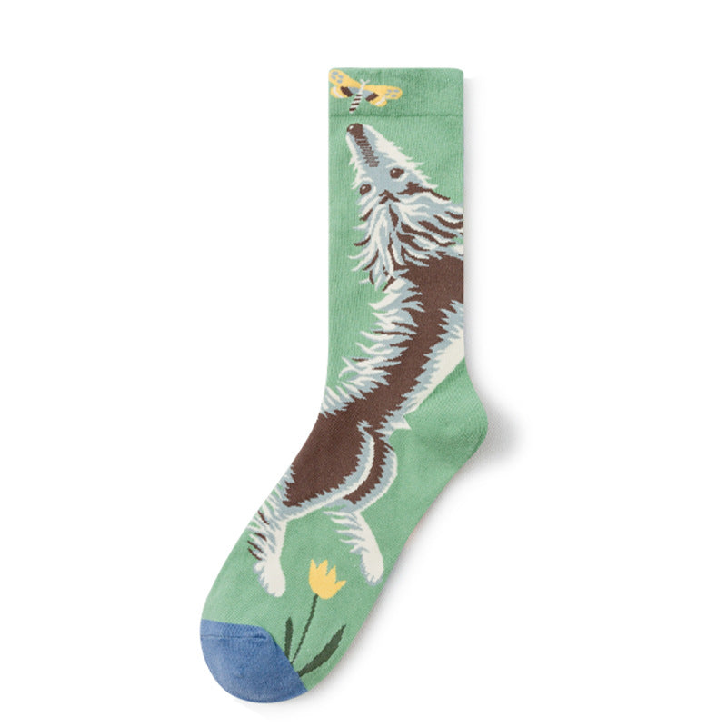Gallery Edit Art-Inspired Combed Cotton Crew Socks