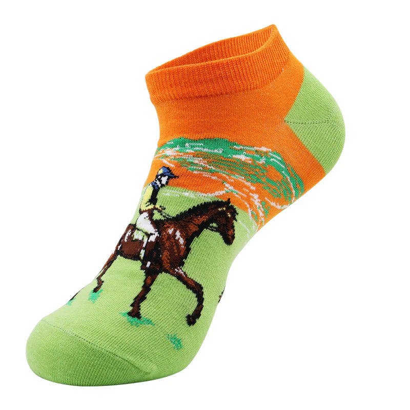 Men’s Fruit Medley Short Socks – Soft Cotton-Blend Spring Summer Socks